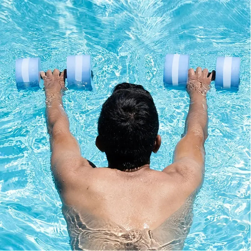 Par de mancuernas de espuma para ejercicio acuático