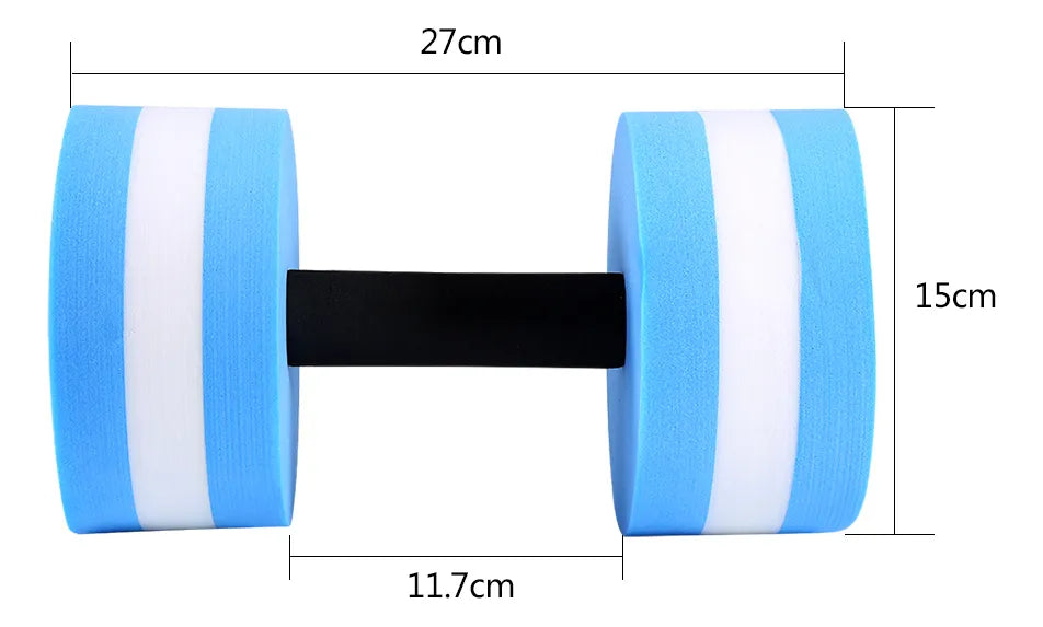 Par de mancuernas de espuma para ejercicio acuático